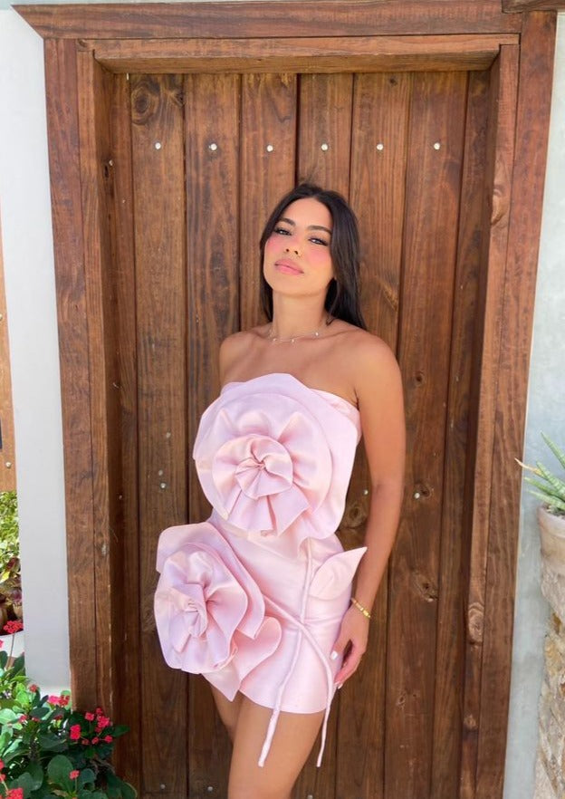 Alana | Flower Mini Dress
